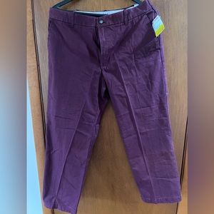 Izod chinos - burgundy - size 36 waist, 30 length